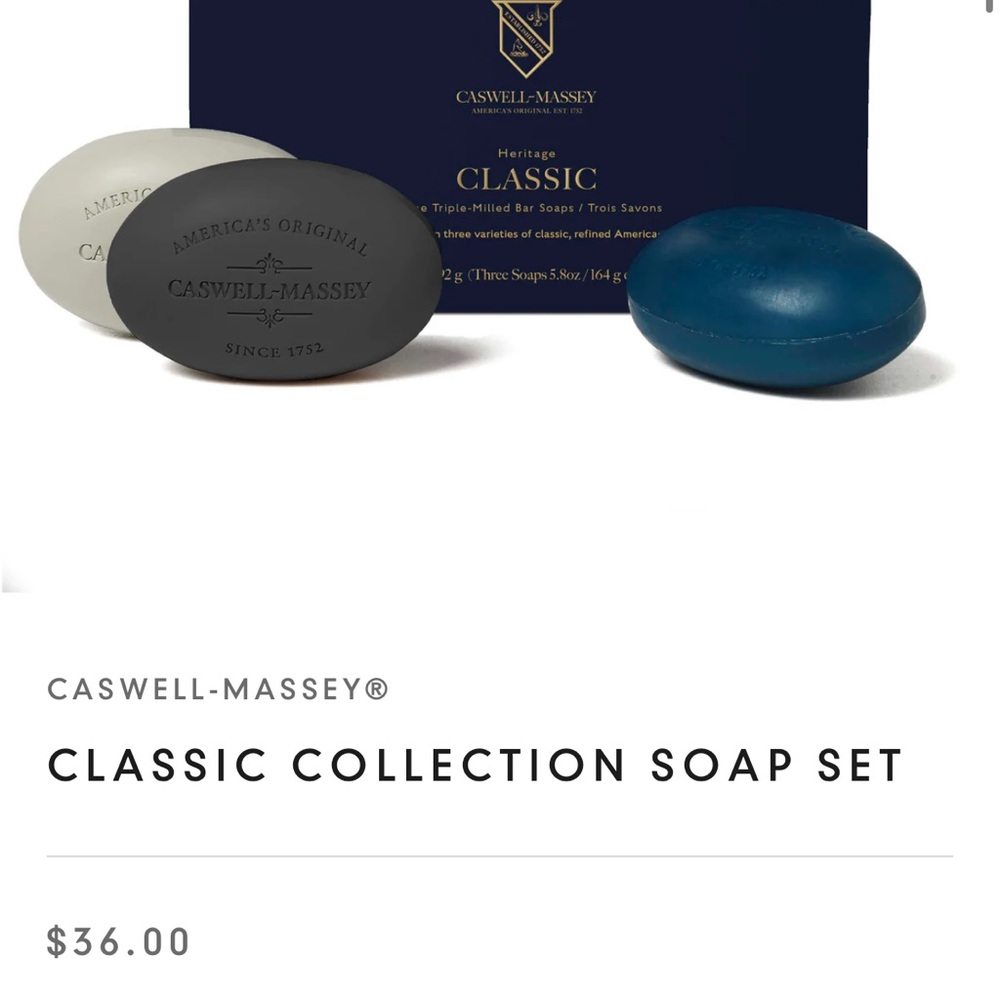 Caswell Massey 3 pack bar soap classic new - Picture 2 of 4